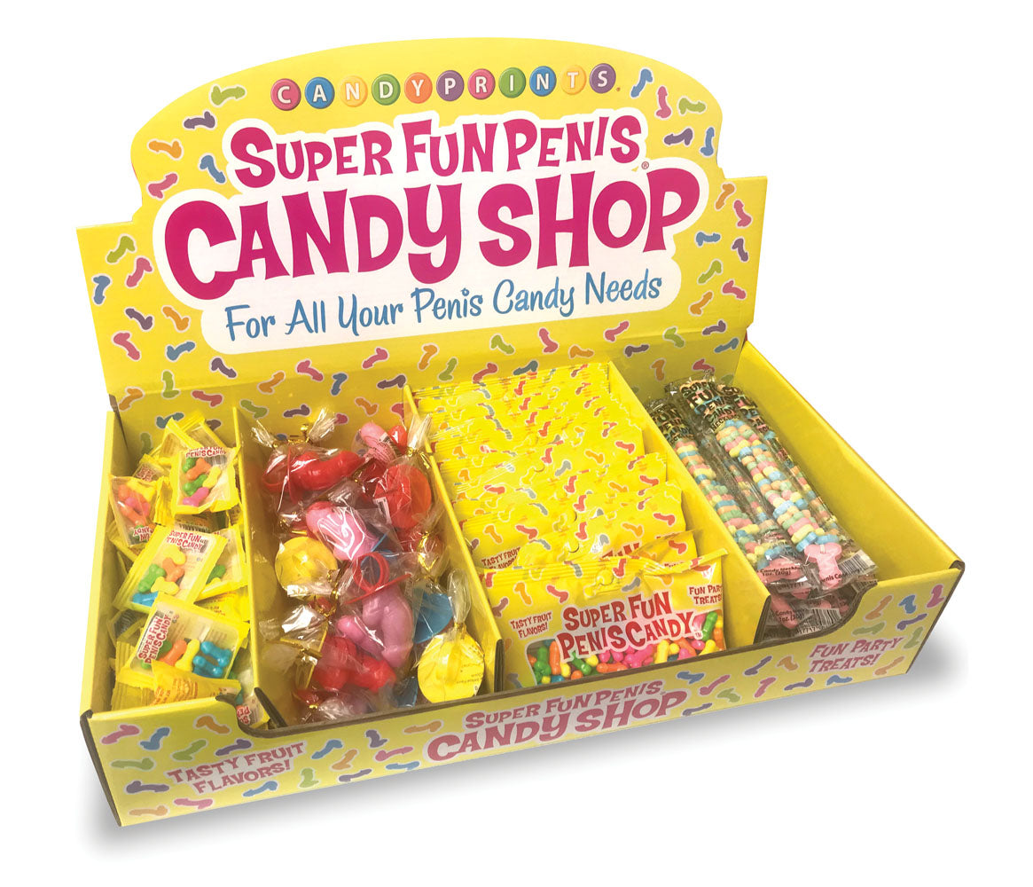 "Super Fun Penis Candy Shop 166 Ct Display - for All Your Penis Needs CP-942"