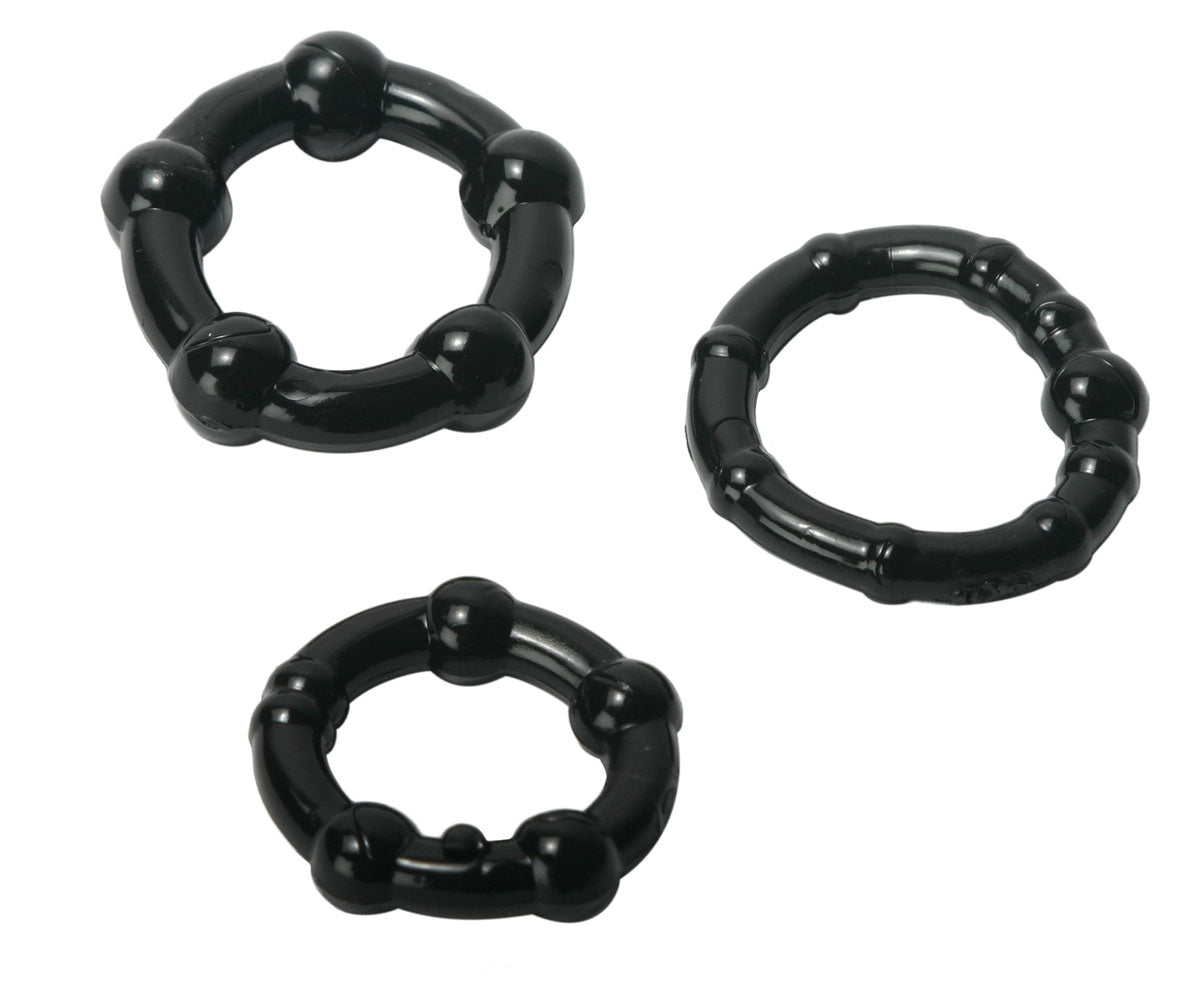 "Black Performance Erection Rings - Packaged TV-AA548"