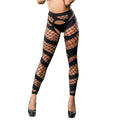 "Wild Design Mesh Crotchless Leggings - One Size - Black BH-69581SD-BK"
