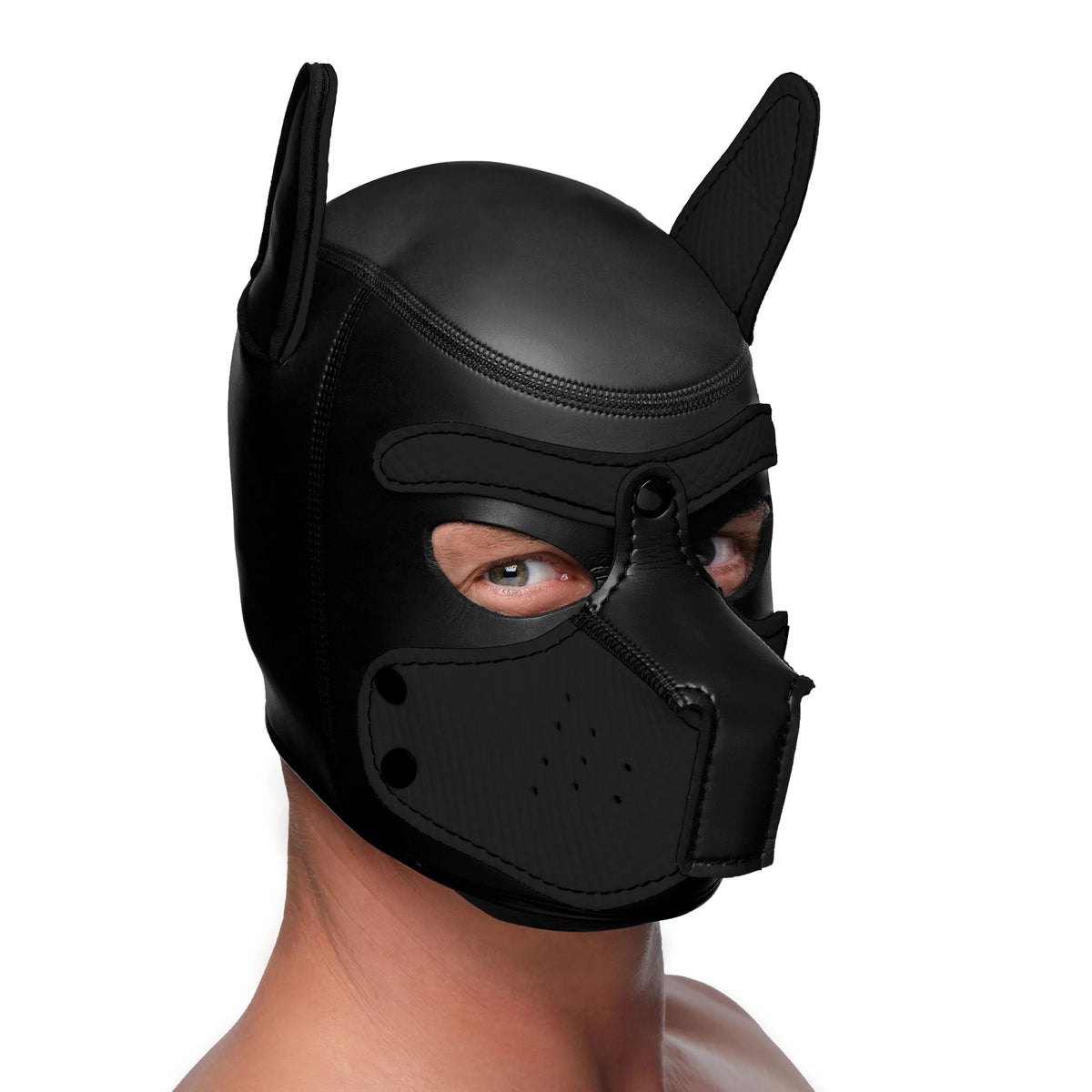 "Spike Neoprene Puppy Hood - Black MS-AG292-BLK"