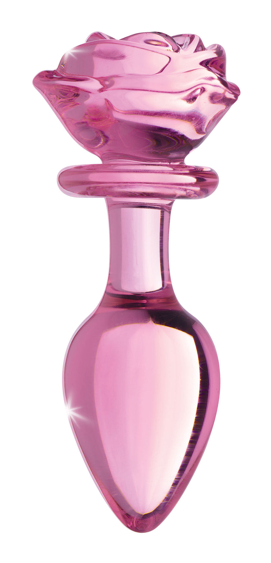 "Pink Rose Glass Anal Plug - Large BTYS-AG650-LRG"