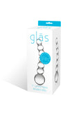 "5 Curved Flass Beaded Dildo GLAS-148"