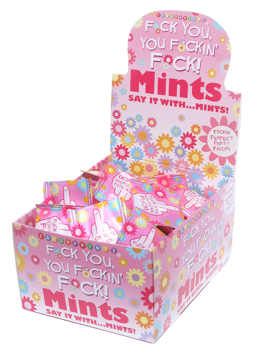 "Fuck You, You Fuckin Fuck! Mints Carton Display 100 3.1g Bags CP-429"