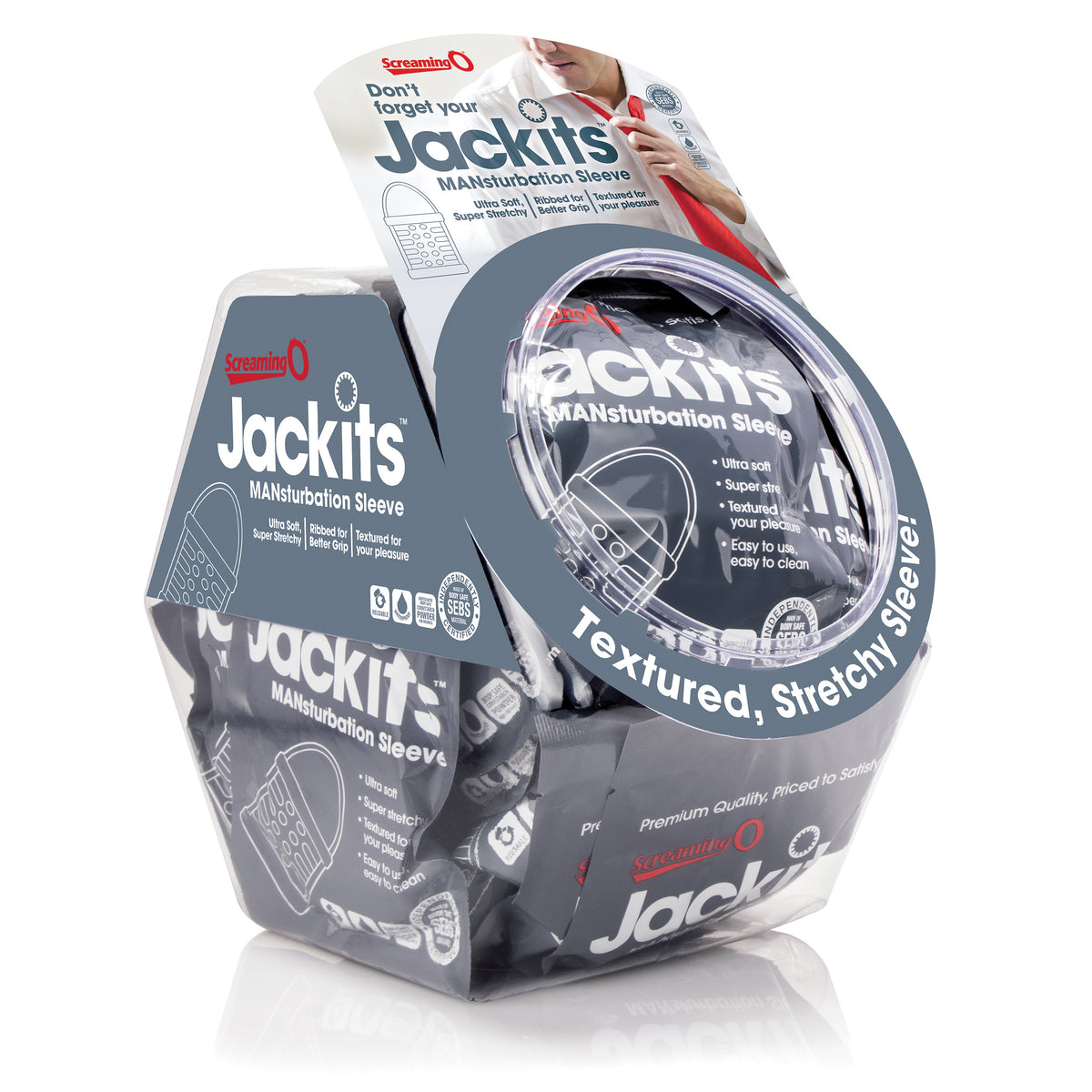 "Jackits Mansturbation Sleeve - 24 Count Candy  Bowl - Clear BWL-JAK-C-110D"