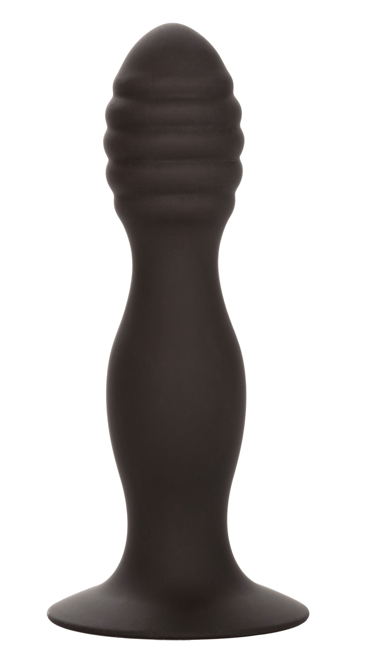 "Silicone Ribbed Anal Stud - Black SE0416252"