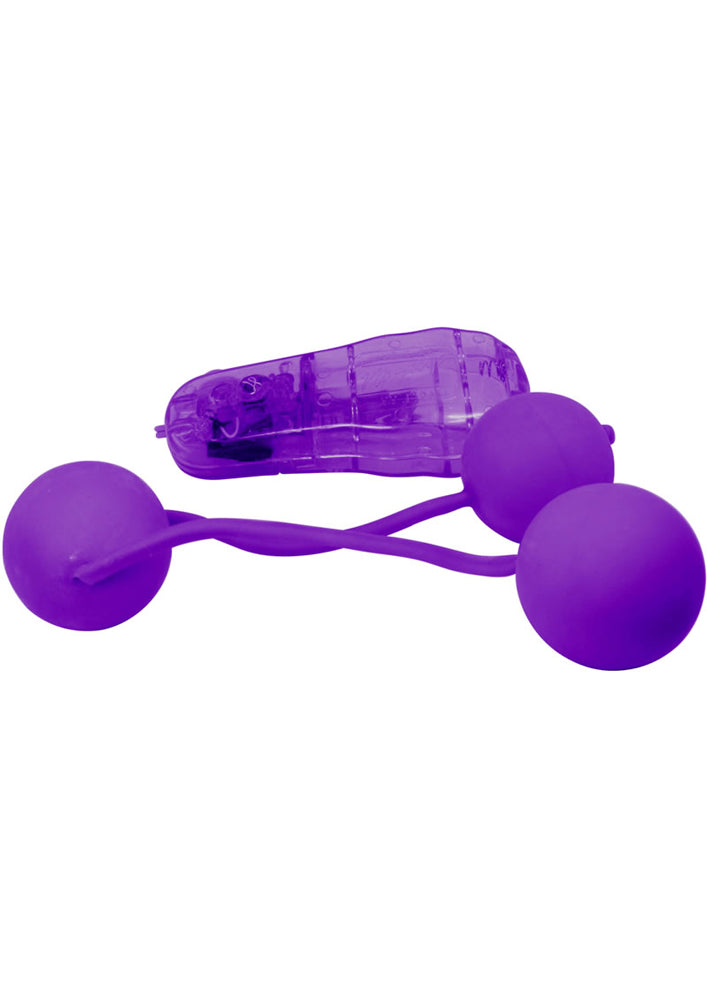 "Real Skin Vibrating Ben Wa Balls - Purple NW1927-2"