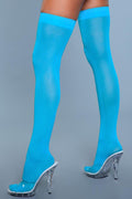 "Opaque Nylon Thigh Highs - Turquoise - One Size BW-1932TUR"