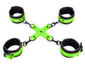 "Hand and Ankle Cuffs With Hogtie - Glow in the  Dark OU-OU727GLO"