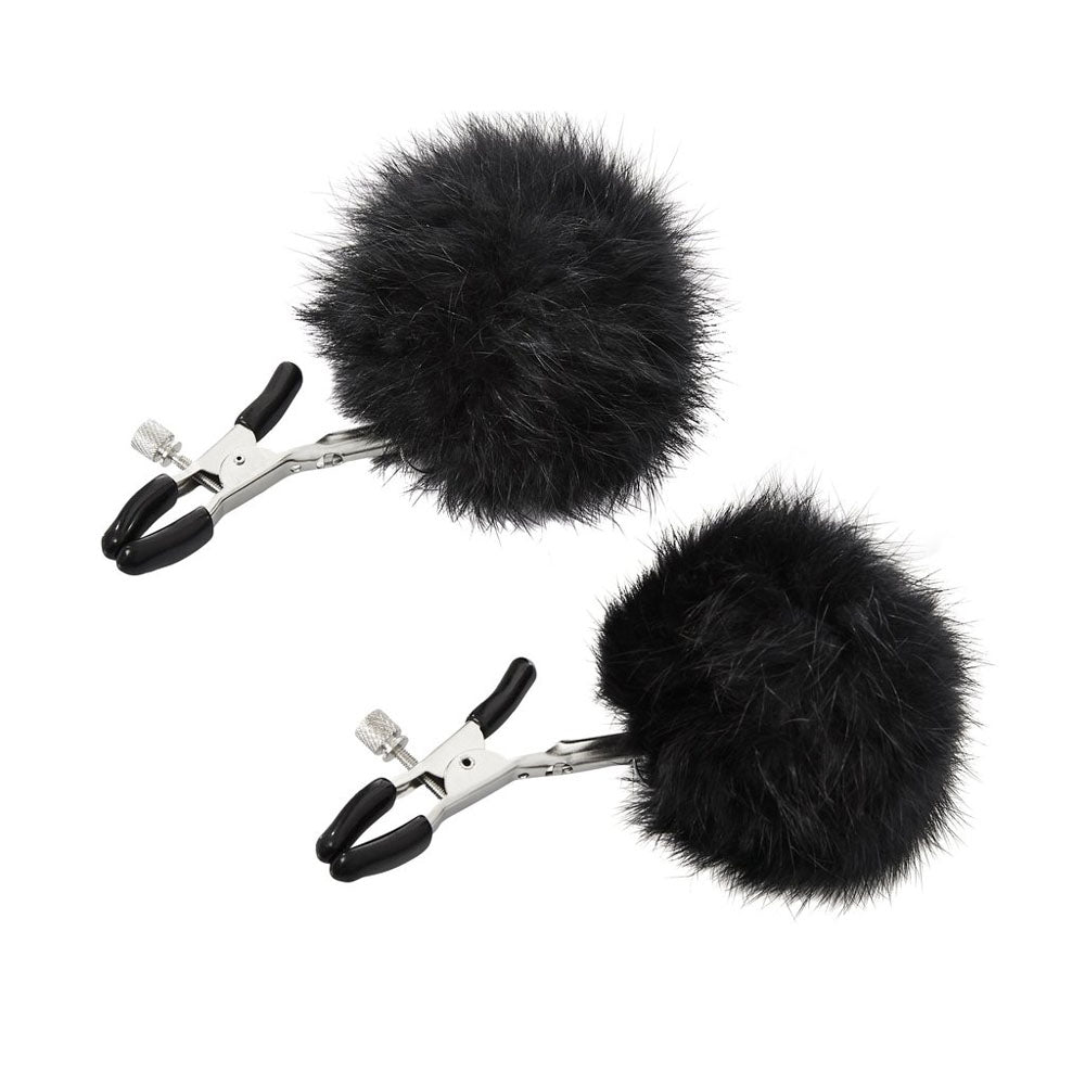 "Sincerely Fur Nipple Clips - Black SS520-35"