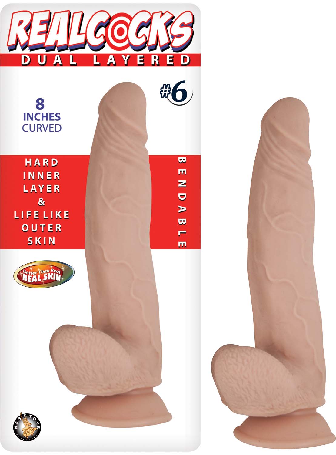 "Realcocks Dual Layered #6 - Flesh NW2785-1"