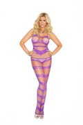 "Strappy Body Stocking - Queen Size - Purple EM-1658Q"
