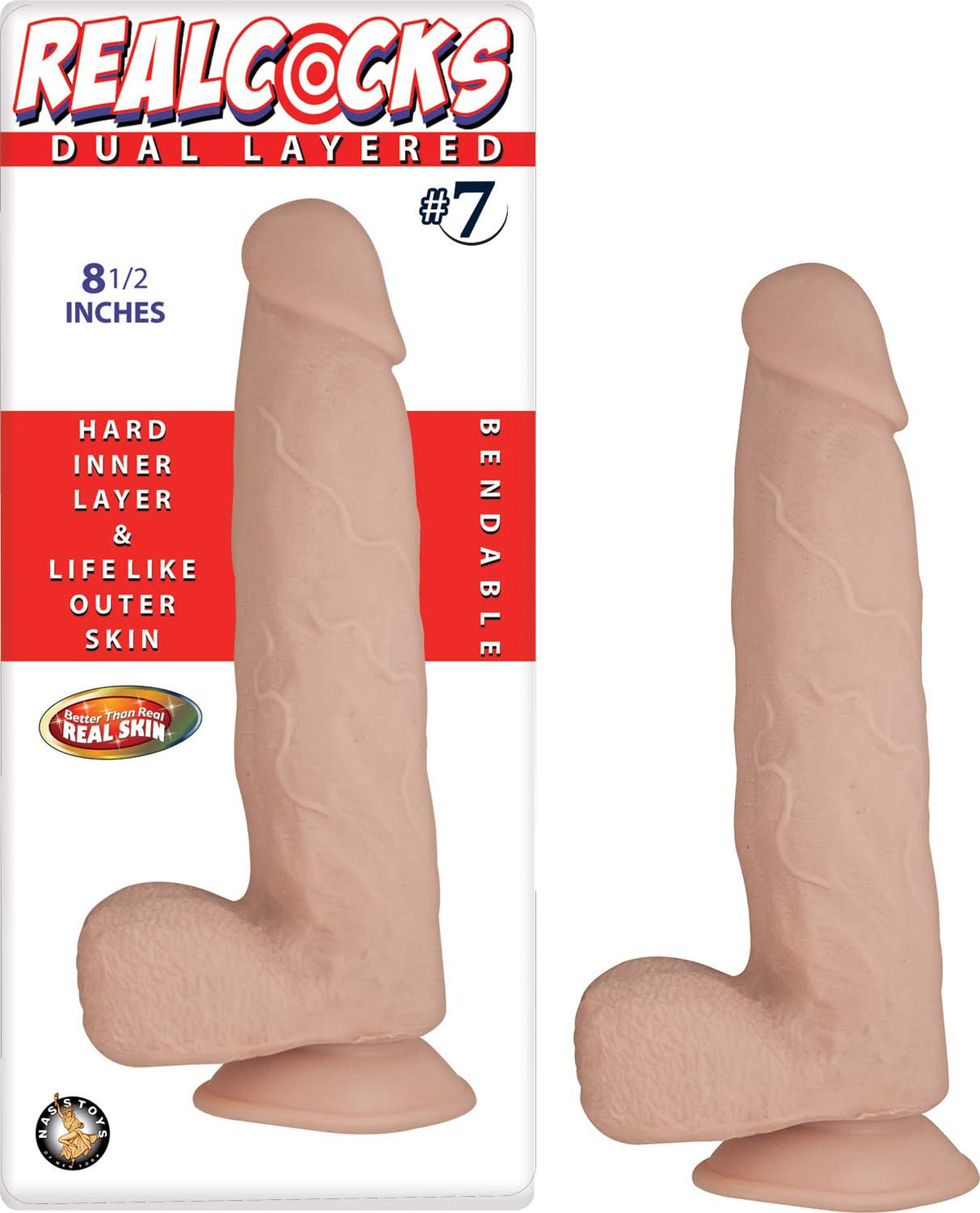 "Realcocks Dual Layered #8 - Flesh NW2787-1"
