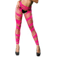 "Wild Design Mesh Crotchless Leggings - One Size - Pink BH-69581SD-PK"