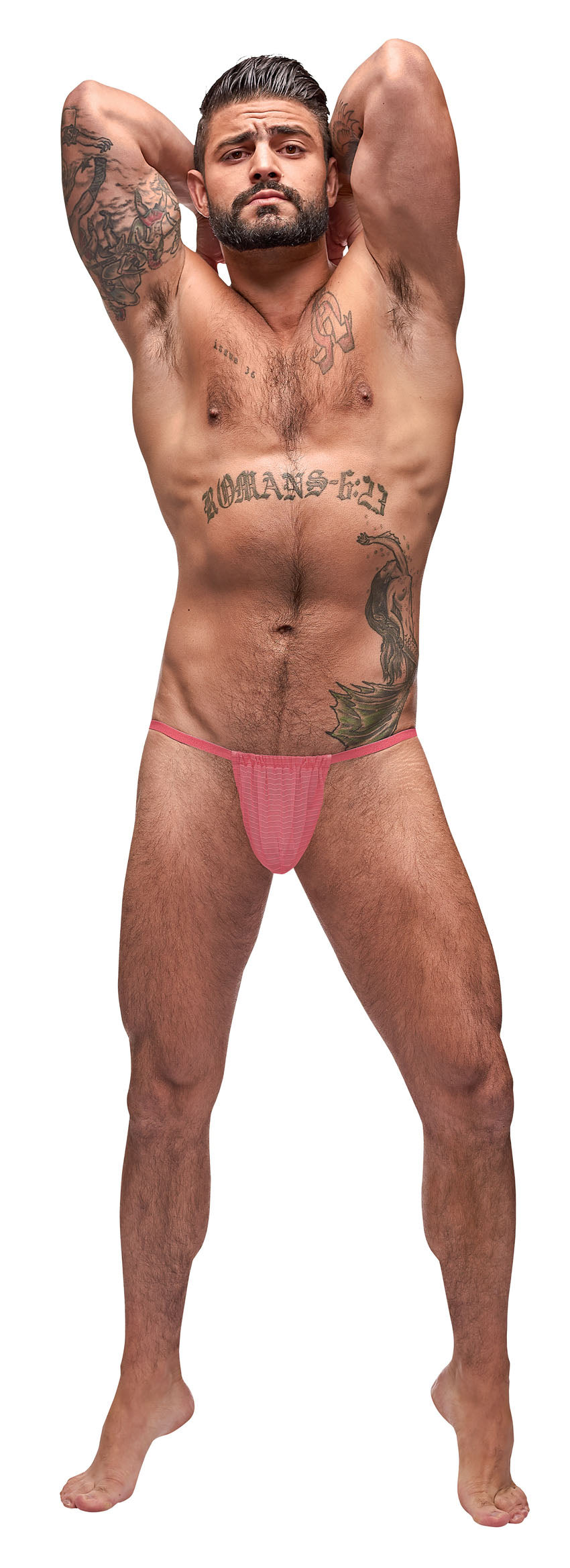 "Mesh Rib Bong Posing Strap - Pink - One Size MP-450252SA1S"