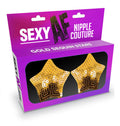 "Sexy Af Nipple Couture Gold Sequin Stars LG-NV201"