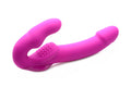 "Evoke Rechargeable Vibrating Silicone Strapless Strap on - Pink SU-AF624-PINK"