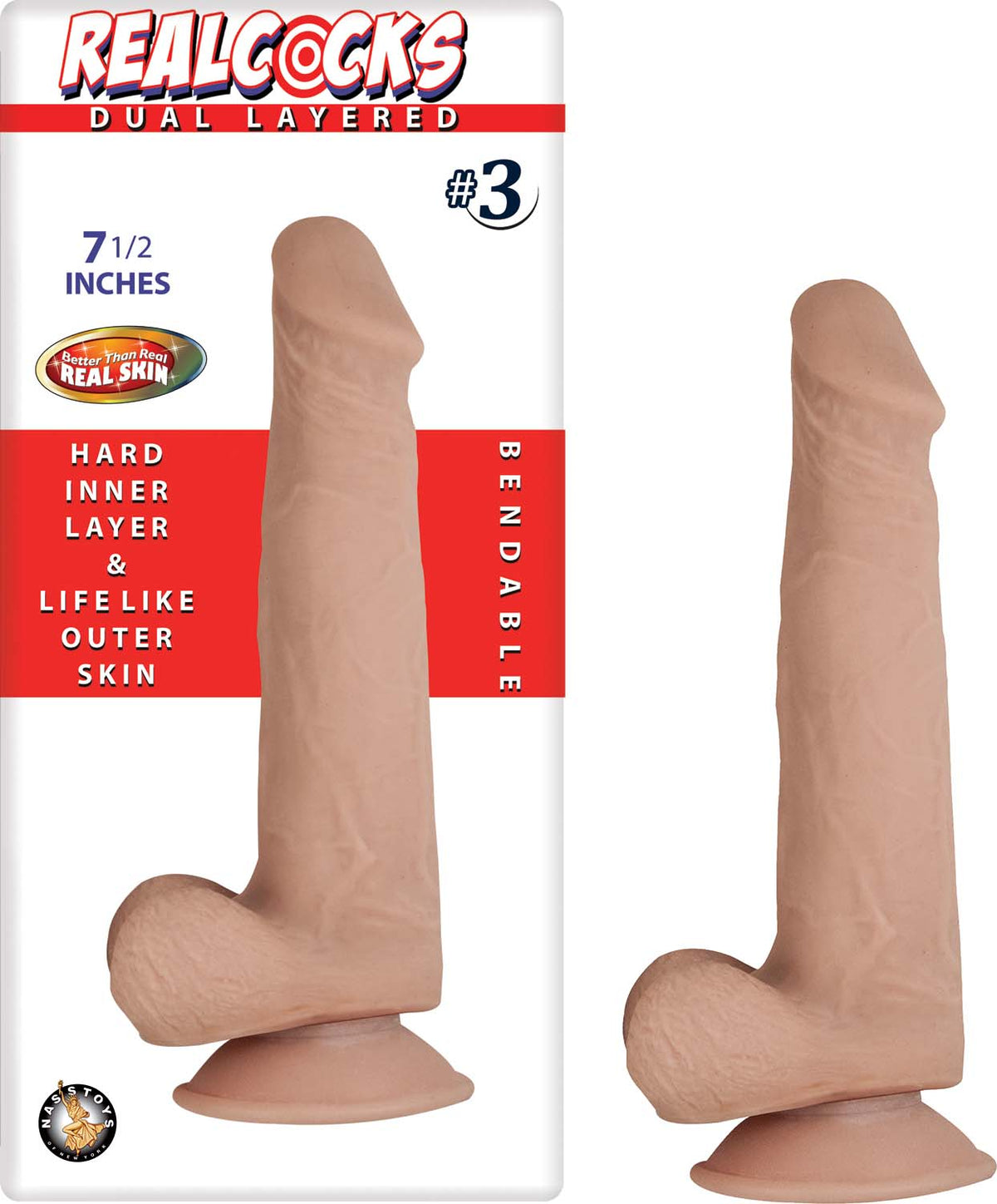 "Realcocks Dual Layered #3 - Flesh NW2782-1"