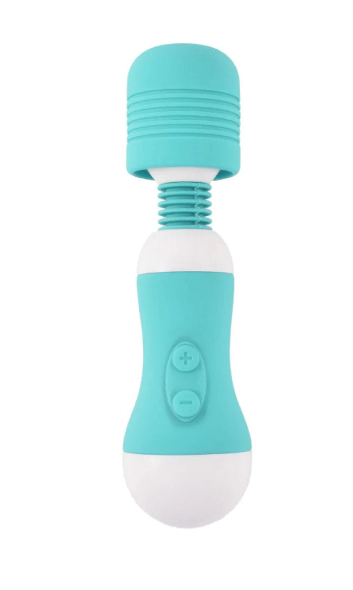 "Yorokobi Rechargeable Mini Wand Massager - Teal SI-61203"