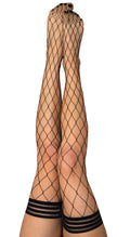 "Michelle - Fishnet Thigh High - Size C - Black KX-1324C-BLK-C"