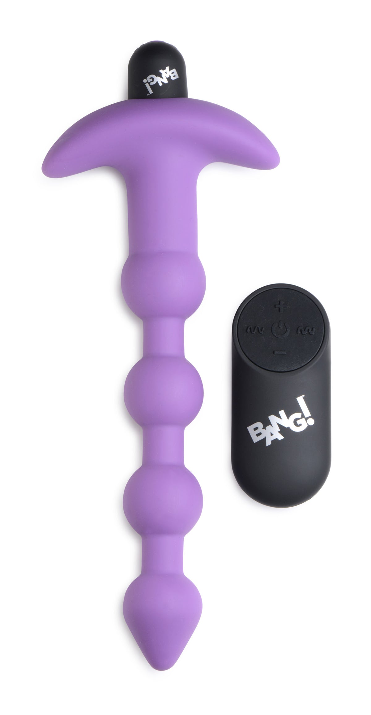 "Bang - Vibrating Silicone Anal Beads and Remote Control - Purple BNG-AG614-PUR"