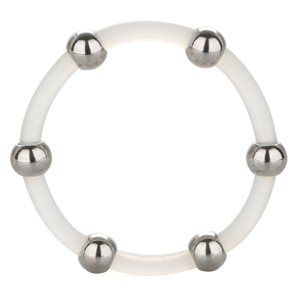 "Steel Beaded Silicone Ring - X-Large SE1437202"