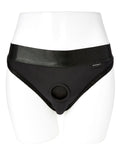 "Em. Ex. Active Harness Wear Crotchless Silhouette - Black - Extra Large SS661-05"