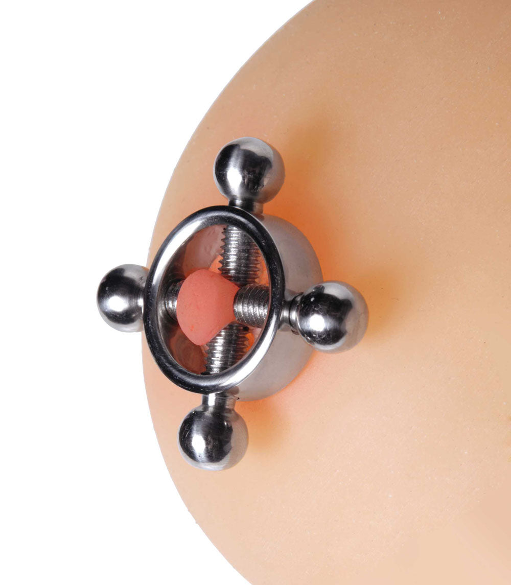 "Rings of Fire Stainless Steel Nipple Press Set MS-AD542"
