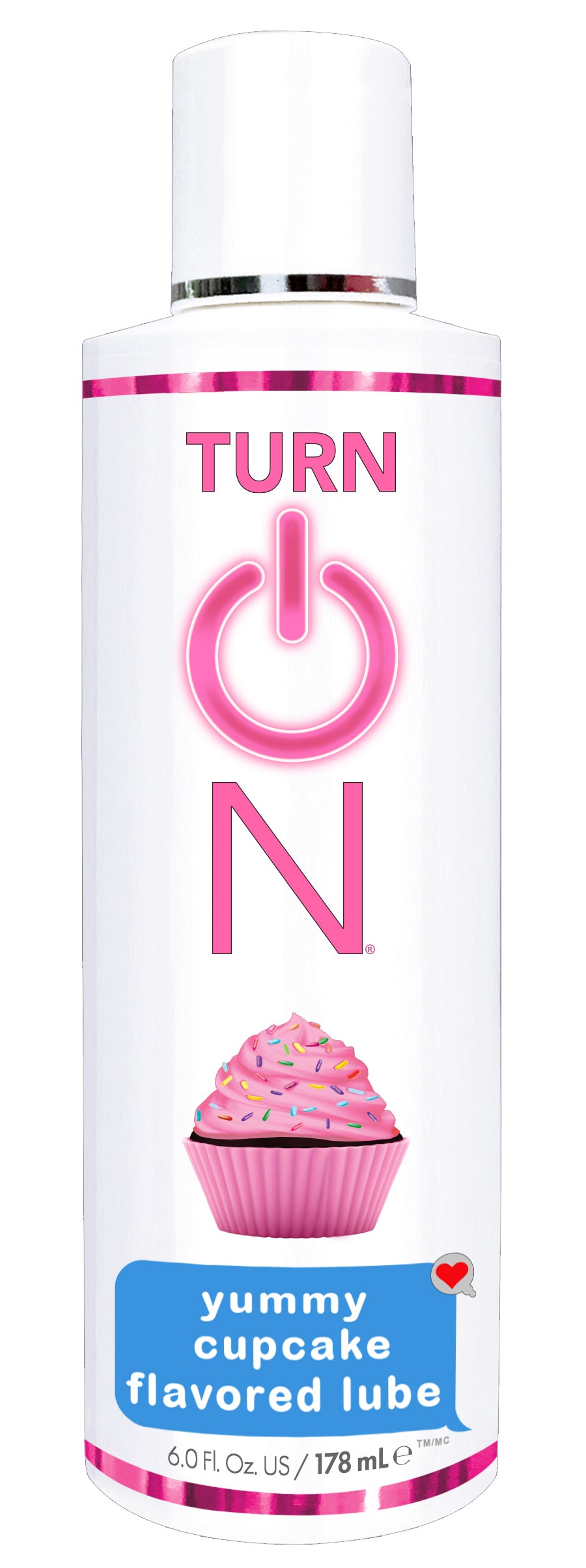"Turn on Yummy Cupcake Flavored Lube - 6 Fl. Oz. WT56612"