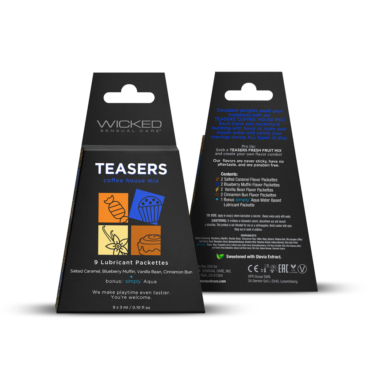 "Teasers Coffee House Mix - 9 Lubricant Packettes - 2 Each WS-99500"