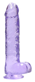 "9 Inch Realistic Dildo With Balls - Purple SH-REA093PUR"