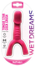 "Tongue Star Cock Crush Tongue Vibe With Penis Super Powerful Motor - Pink HTP3273"