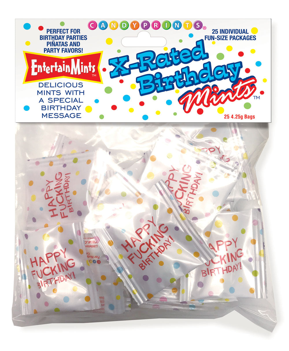 "X-Rated Birthday Mints - 25 Individual Fun Size Packages CP-921"