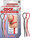 "My Cockring Extreme Cocktie-Pack of Two - Black/ Red NW2867"